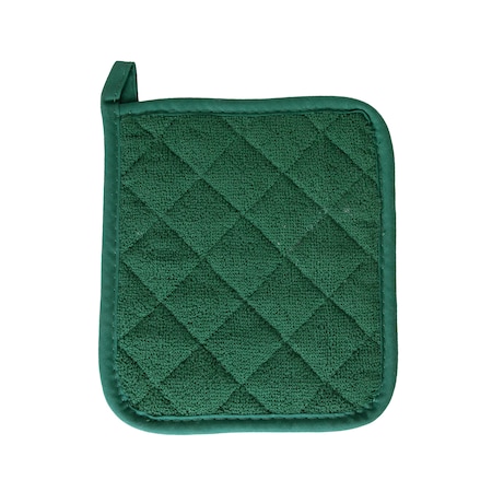Ritz Value Basics Solid Quilted 100% Cotton Terry Pot Holder Hunter Green, PK12 9653145
